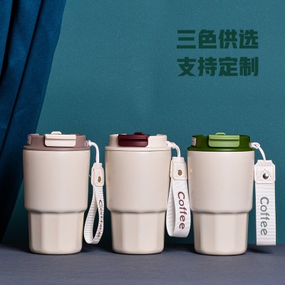 双饮咖啡杯316不锈钢保温杯便携随行水杯高颜值吸管杯子礼品定制图4