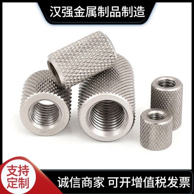 304不锈钢加长圆柱滚花网纹手拧螺母螺帽M3M4M5M6M8M10M12M14M16图2