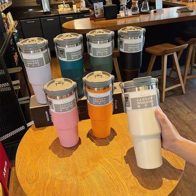 美式30oz手提双饮不锈钢304保温杯车载杯便携汽车冰霸咖啡杯图3