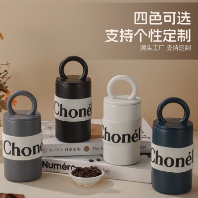 新款双层304不锈钢提手保温杯迷你户外便携车载随手咖啡杯批发图4