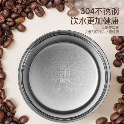 新款双层304不锈钢提手保温杯迷你户外便携车载随手咖啡杯批发图3
