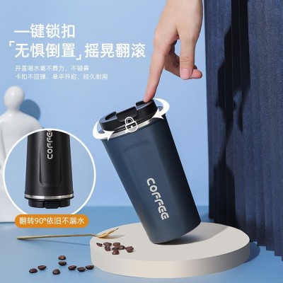 新款显示温度二代咖啡杯304不锈钢水杯户外便携礼品商务保温杯子图2