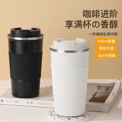 现货二代/三代保温咖啡杯304不锈钢保温杯便携水杯可定lo go图案图3