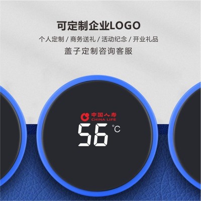磨砂温度显示不锈钢刻字水杯商务企业伴手礼品保温杯定制logo礼盒图2