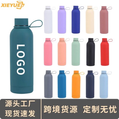 美式高颜值不锈钢小口瓶带提手便携随手杯户外运动保温杯厂家直供图3