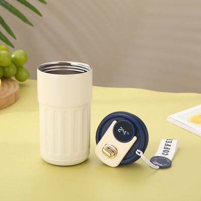 车载智能咖啡杯高颜值显示温度水杯316不锈钢保温杯礼品定 制logo图2