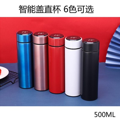 批发智能测温304不锈钢保温杯豌豆杯水杯商务直杯大容量礼品logo图5