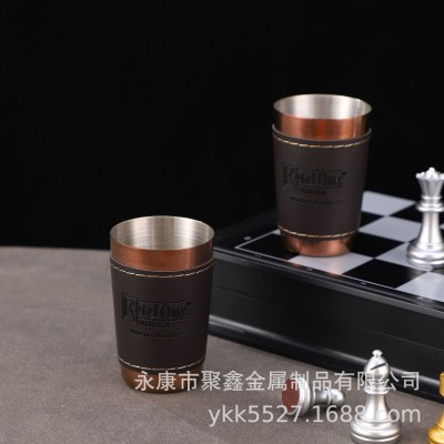 厂家直销304简约不锈钢酒杯户外露营啤酒杯家用便携咖啡杯图2