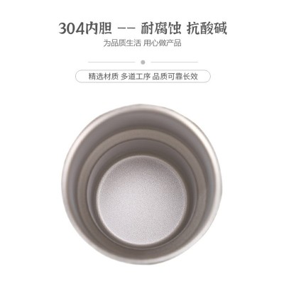 厂家直销304不锈钢吸管啤酒杯男女家用随手双层迷你水杯饮料杯图2