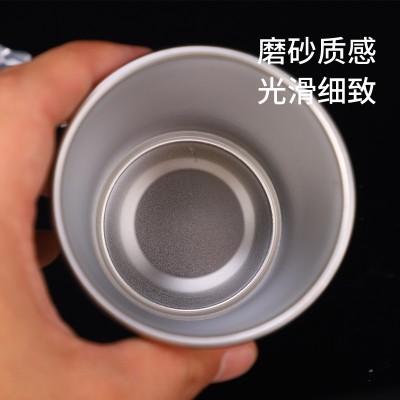 厂家直营304不锈钢酒杯随便携防摔卷边套装啤酒杯户外露营杯子图3