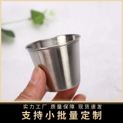 户外野餐便携不锈钢酒杯 酒吧吧台啤酒茶水口杯子70ml批发 200个图4