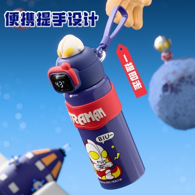 奥特曼水杯不锈钢吸管杯儿童动漫保温杯学生弹跳杯卡通杯子批发图4