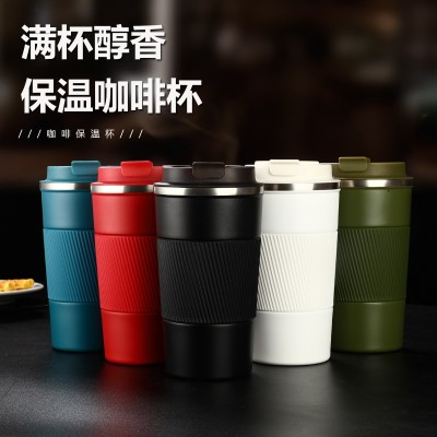 亚马逊跨境304不锈钢咖啡杯男女真空创意保温杯随手便携随行水杯图2