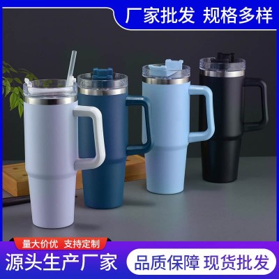 跨境亚马逊30oz不锈钢保温杯车载大容量冰霸防摔杯便携式手柄杯