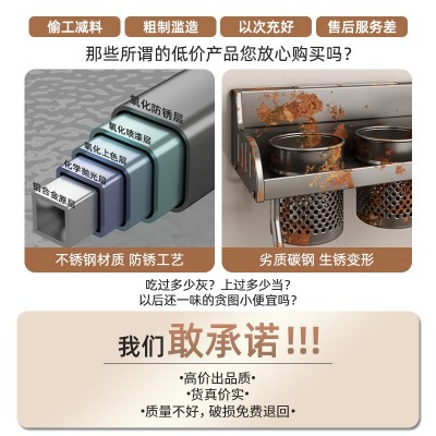 厨房置物架不锈钢免打孔多功能调味料筷子刀架用品大全收纳架子图4
