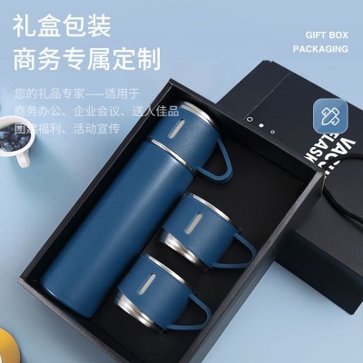 家用304不锈钢保温杯套装一盖多用带手柄水杯礼品高档商 务随手杯图4