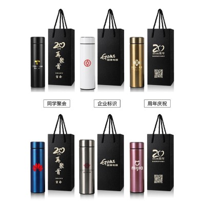 智能温显304不锈钢保温杯礼盒装办公杯商务礼品水杯图案 制作批发图5