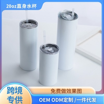 20oz直身水杯子热转印涂层冰霸汽车杯热升华真空双层不锈钢保温杯图3