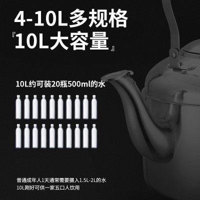 铁壶304不锈钢烧水壶电磁炉鸣笛煤气平底家用燃气加汤鸣音水壶厂图2