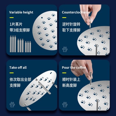 隔水蒸架不锈钢家用电饭煲高压锅迷你蒸架蒸盘支架多功能蒸笼蒸片图2