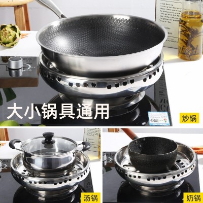 新一代不锈钢加厚双层防风节能罩聚火节能灶炉架子厨房煤气炉配件图4
