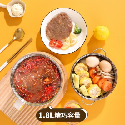 多功能迷你电煮锅 双层蒸煮锅 学生宿舍18cm小家电锅外卖礼品火锅图3