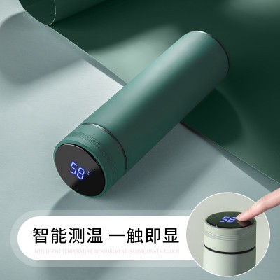 新款不锈钢高颜值保温杯莫兰迪男女儿童数显水杯学生可爱智能杯子图5