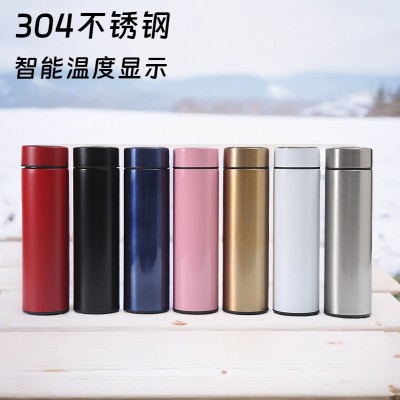 商务304不锈钢智能显温迷你保温杯泡茶杯便携广告礼品口袋杯定制图3