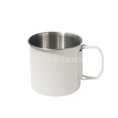 跨境代发304不锈钢咖啡杯露营折叠水杯简约夏日啤酒杯烧烤冷饮杯图5