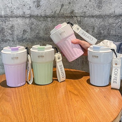 咖啡保温杯便携可爱随手杯不锈钢男女生情侣水杯小精致网 红咖啡杯图3