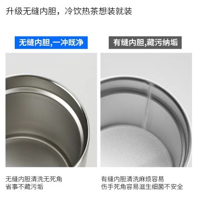 美式保温保冷马克杯不锈钢咖啡杯随行杯拿铁杯子高颜值水杯带吸管图3