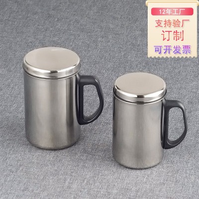 无网密封杯不锈钢保温办公杯广告杯子礼品批发大容量双层无网杯图3