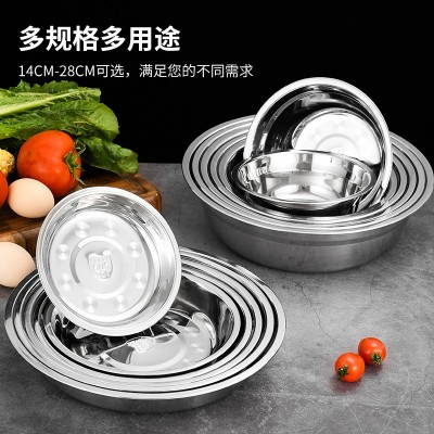 食品级304不锈钢盆家用厨房打蛋和面盆洗菜烘焙盆子汤盆生产厂家图2