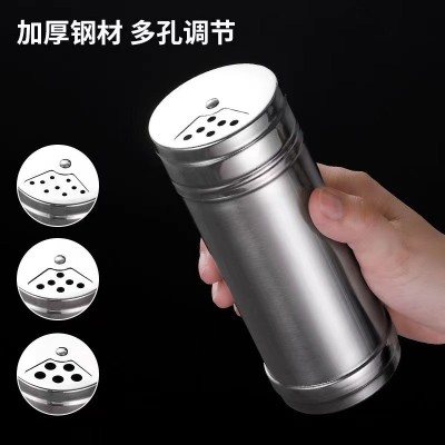 厂家定制调料罐不锈钢烧烤瓶厨房商用撒料瓶旋转胡椒粉孜然粉瓶子图4