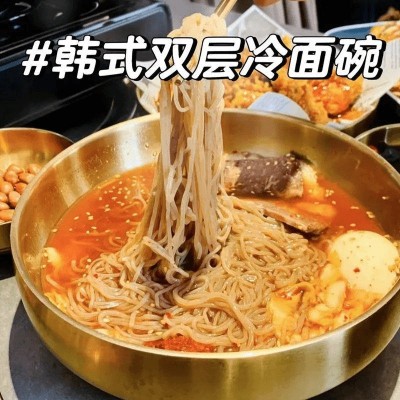 韩式不锈钢冷面碗家用拌饭碗水果沙拉碗拉面碗高颜值大号韩国餐具图2