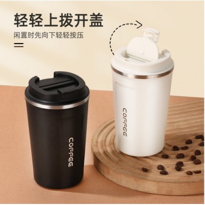 新款水杯咖啡杯304不锈钢保温杯渐变车载汽车杯直饮口厂家直供图4