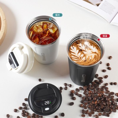 新款水杯咖啡杯304不锈钢保温杯渐变车载汽车杯直饮口厂家直供图5