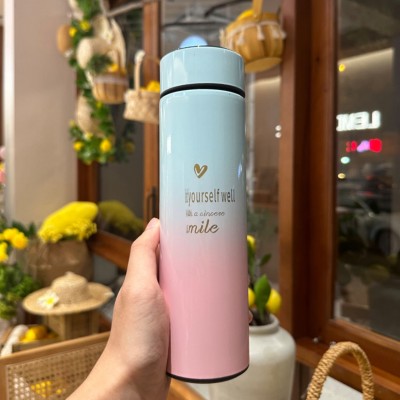 跨境热卖渐变色测温保温杯不锈钢智能真空温度杯学生商务杯礼品杯图4