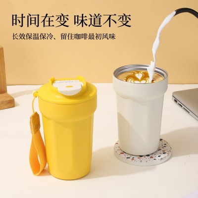 新款316不锈钢保温杯可乐咖啡杯便携双层真空高颜值车载随手杯图3