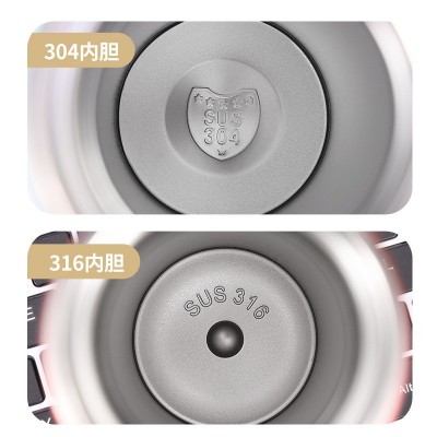木纹盖316不锈钢保温杯水杯学生高颜值真空创意直身杯车载礼品杯图3