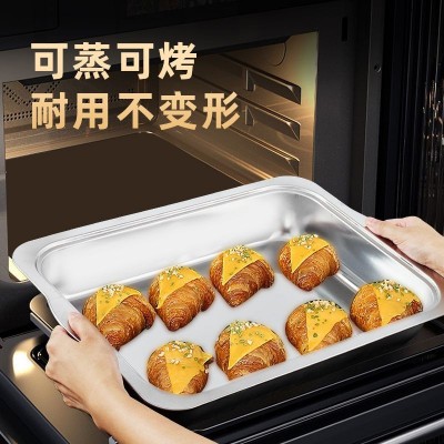 不锈钢长方形烤鱼盘 家用纸包鱼电磁炉专用加高商用烤鱼炉专用锅图4