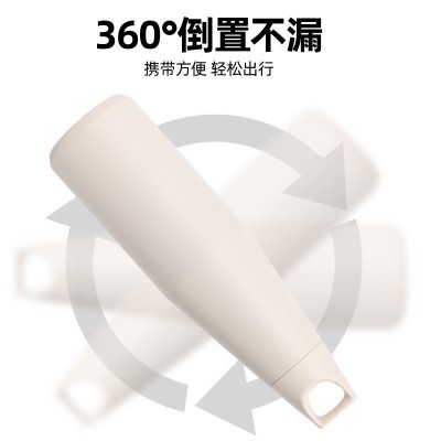 跨境小口提手锥形杯316不锈钢绅士杯便携大容量车载保温保冷水壶图2