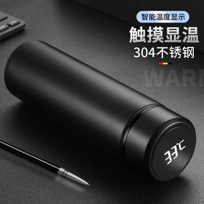 智能304数显水杯不锈钢保温杯跨境茶水分离工厂批发LOGO礼品杯子图4