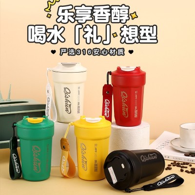 316不锈钢咖啡杯车载便携保温水杯户外高颜值八角咖啡杯 礼品定制图2