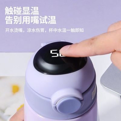 儿童智能保温杯304不锈钢卡通水杯便携吸管杯子高颜值儿童保温杯图3