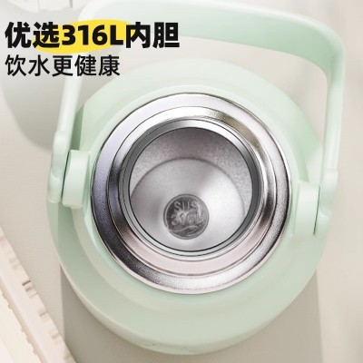 316不锈钢大肚保温杯便携背带儿童水壶时尚高颜值网红水杯吸管杯图4