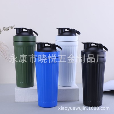 便捷提手蛋白粉杯304不锈钢单层运动健身水杯多功能搅拌杯摇摇杯图3