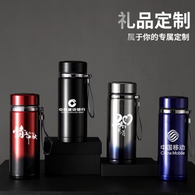 保温杯子智能大容量304不锈钢旅行水壶礼品杯子定 制刻 字随手礼品图3