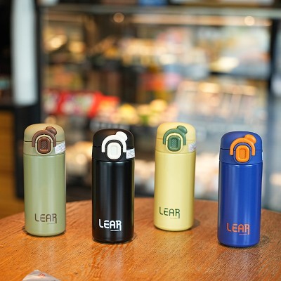 304不锈钢保温杯高颜值简约学生水杯创意弹跳盖杯子弹盖运动水杯图3