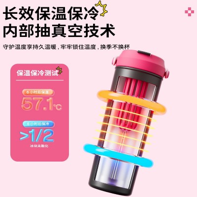 316不锈钢保温杯女生高颜值大容量水杯果茶咖啡吸管杯子2024新款图3